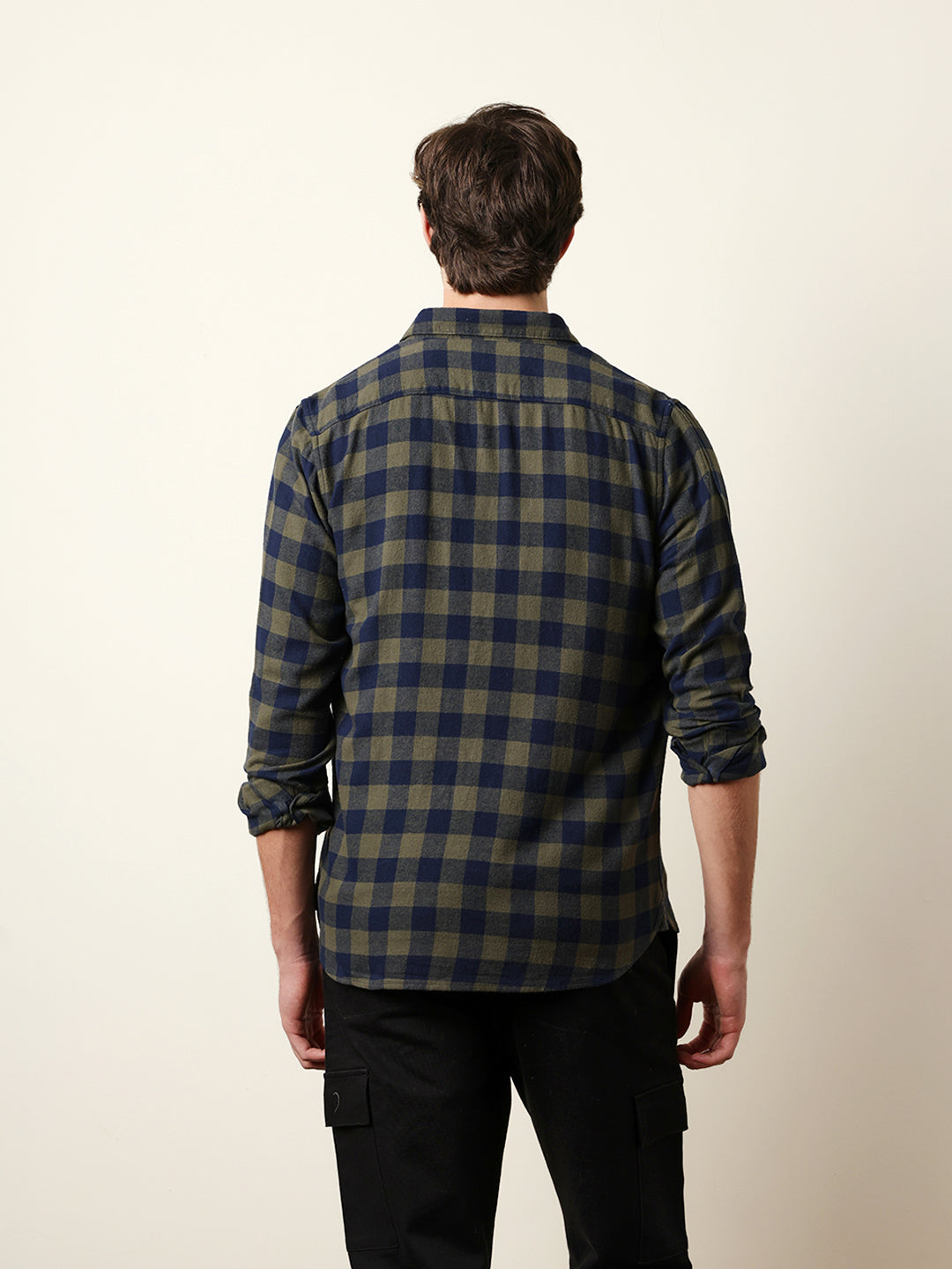 Men Checked Casual Full-Sleeve Shirt