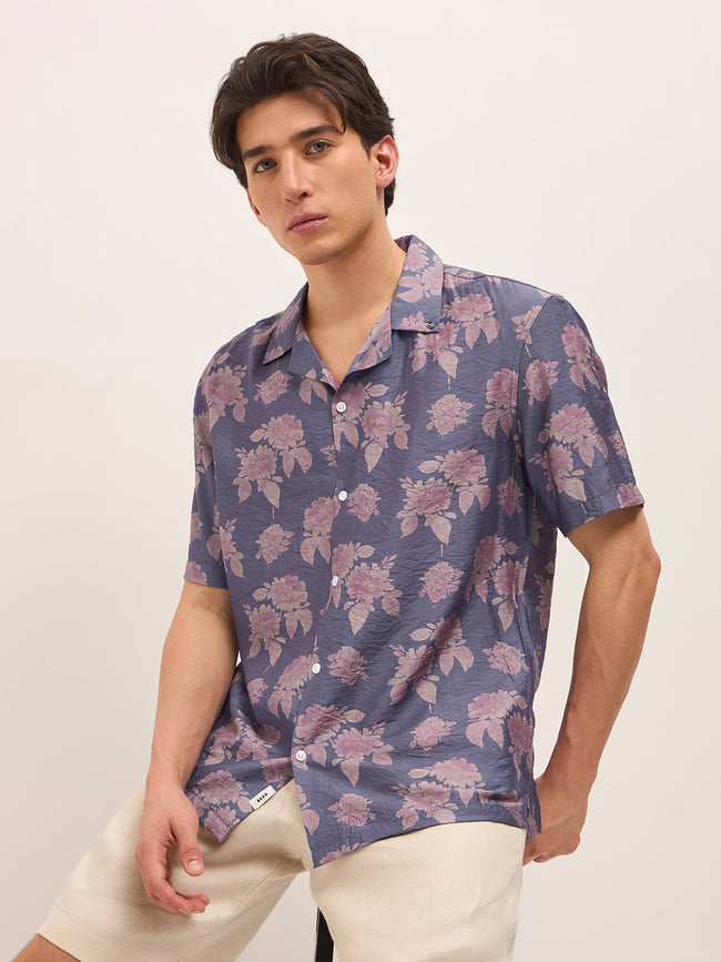 Men Purple Casual Shirt