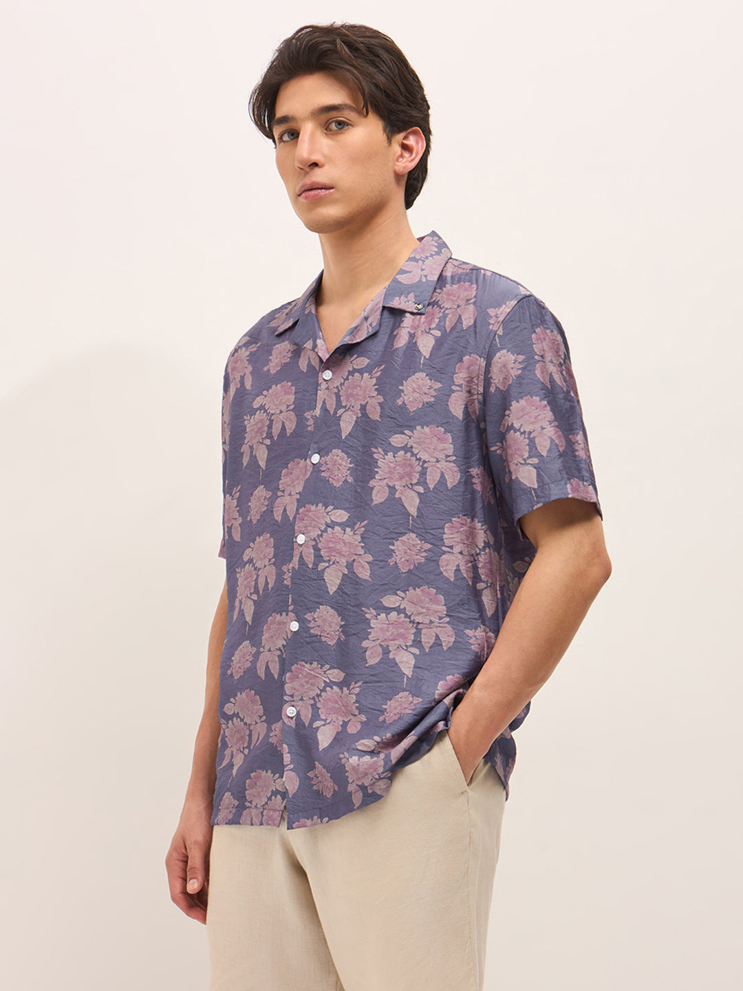 Men Purple Casual Shirt