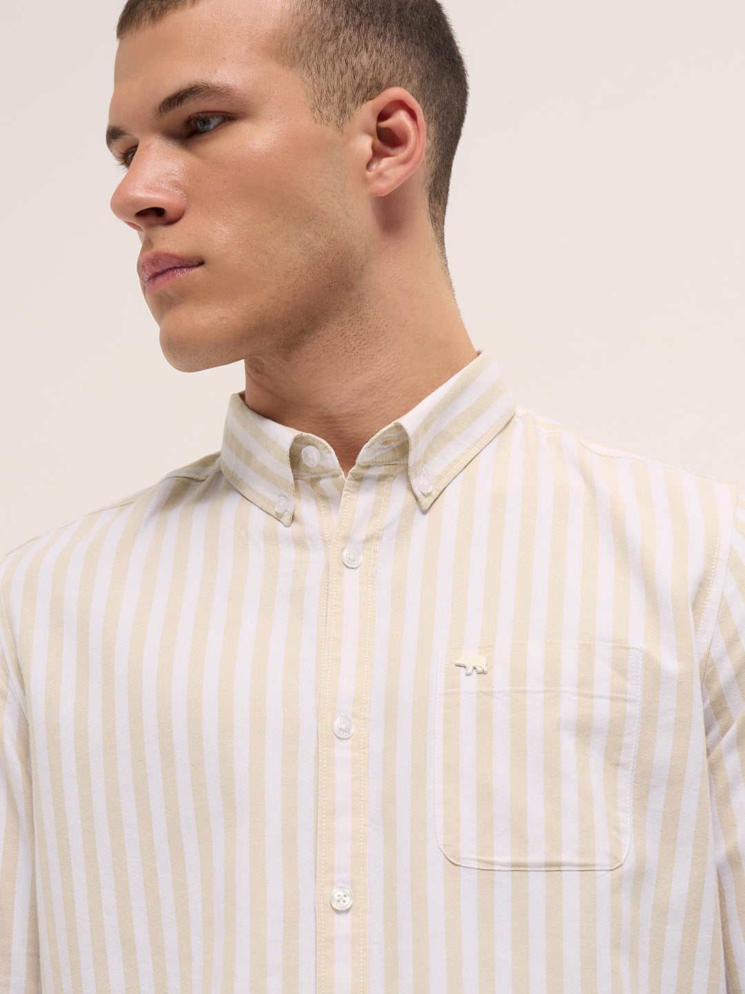 Men Beige Casual Shirt