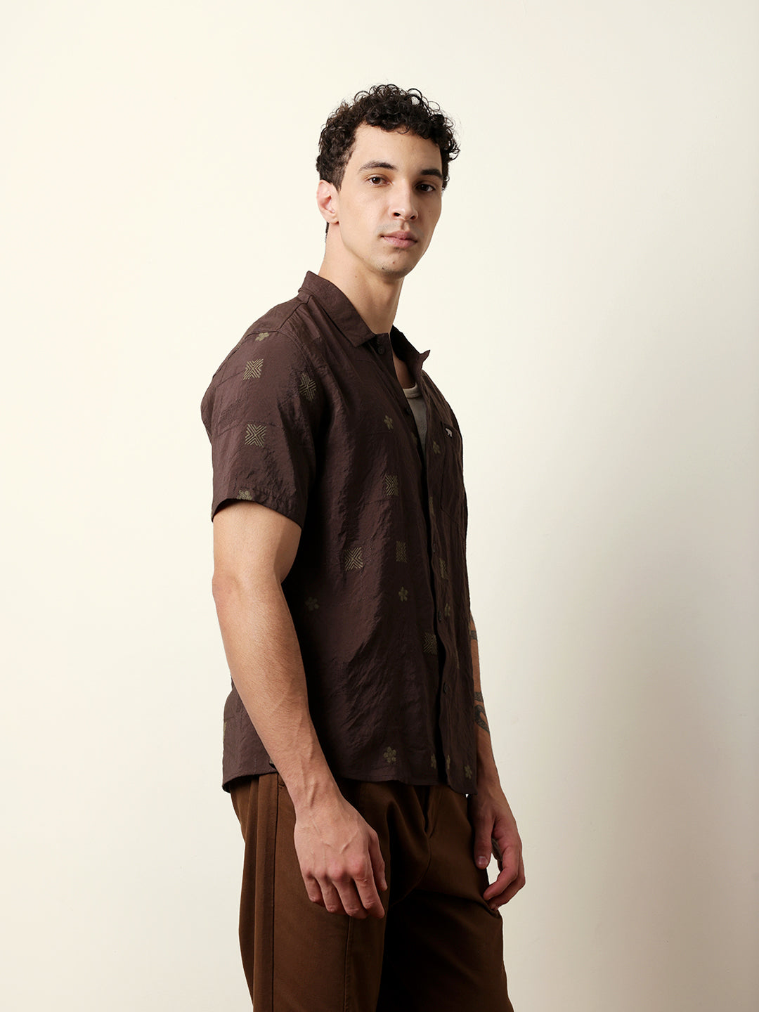 Men Brown Casual Shirt