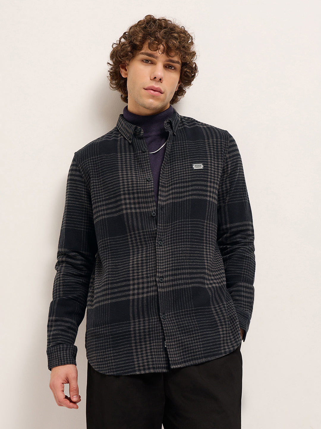 Men Black Casual Shirt