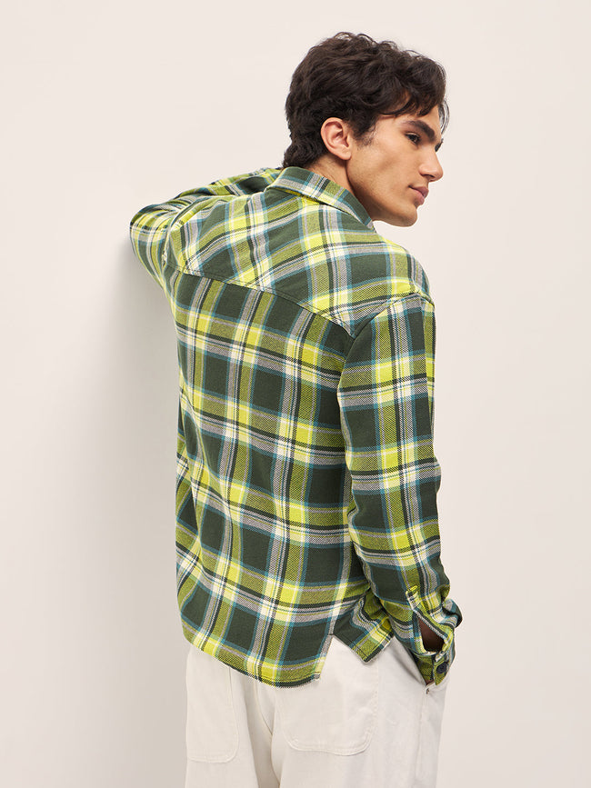 Men Multi-Color Checked Relaxed Fit Shacket