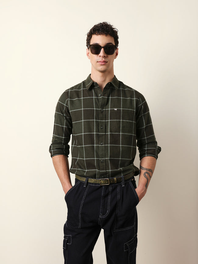 Men Striped Casual Full-Sleeve Shirt