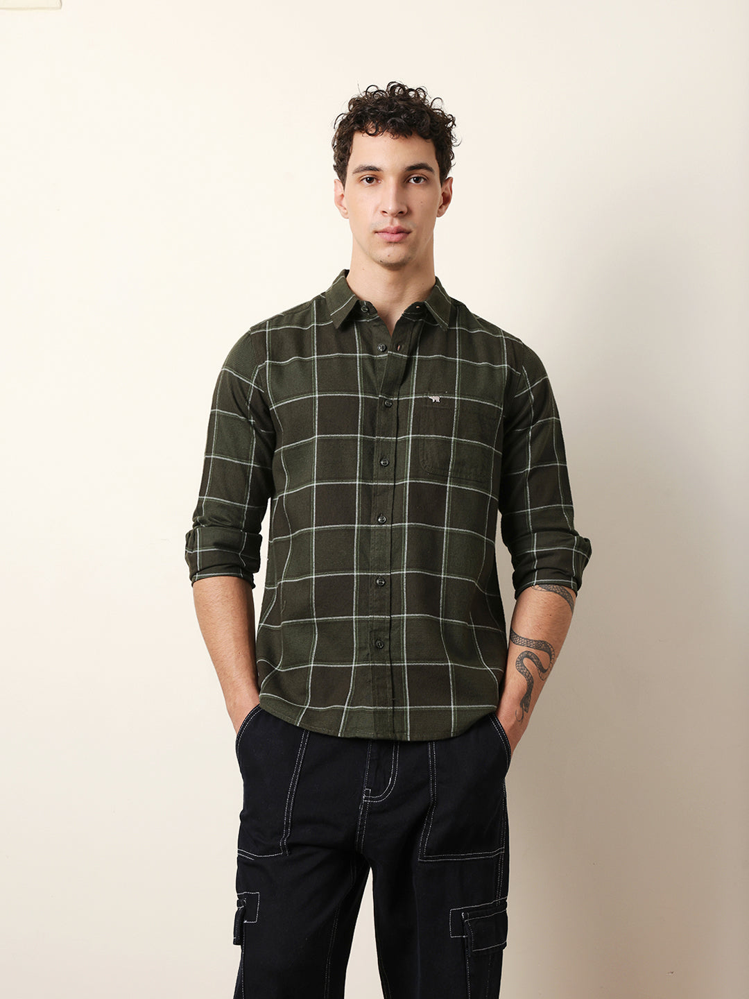 Men Striped Casual Full-Sleeve Shirt
