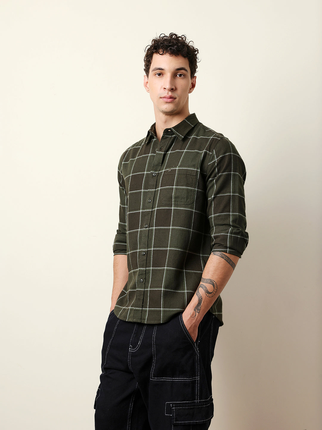Men Striped Casual Full-Sleeve Shirt