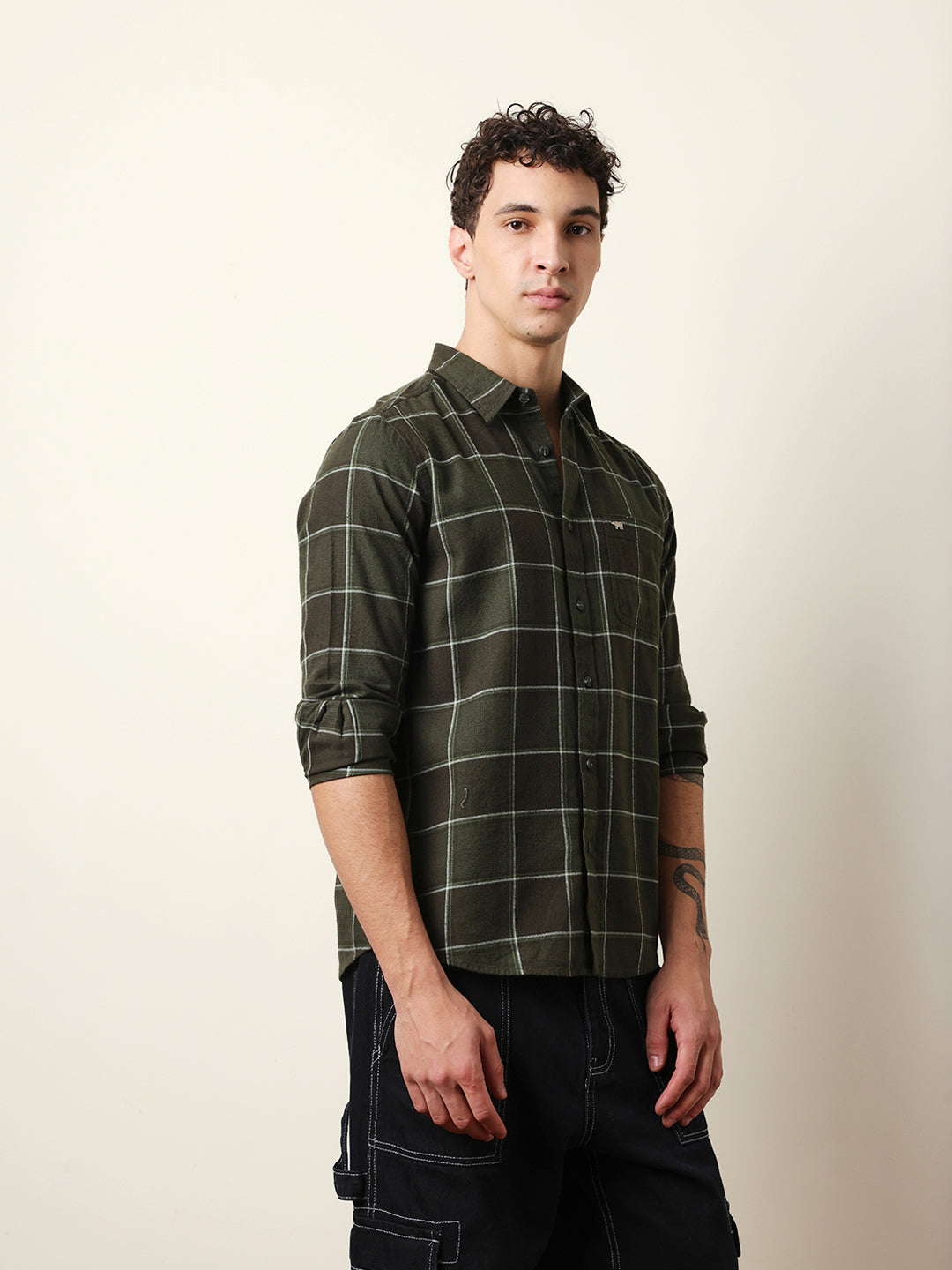 Men Striped Casual Full-Sleeve Shirt