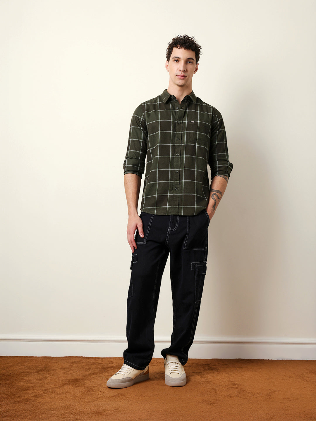 Men Striped Casual Full-Sleeve Shirt