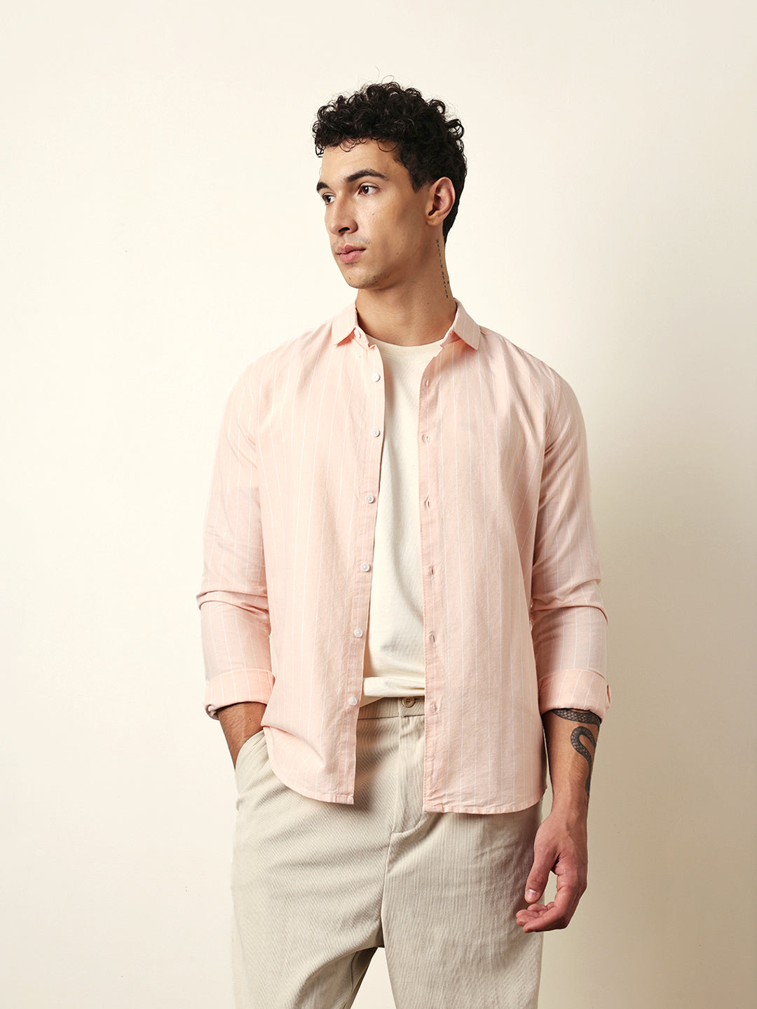 Men Modern Fit Casual Shirt
