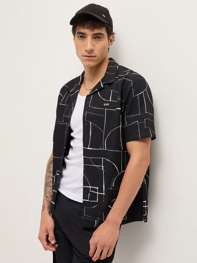 Men Black Casual Shirt