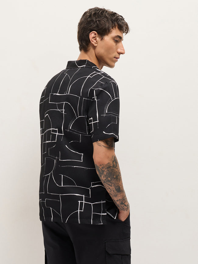 Men Black Casual Shirt