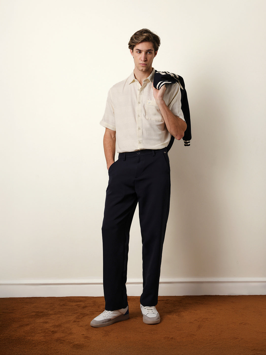 Men Solid Half Sleeve Casual Shirt
