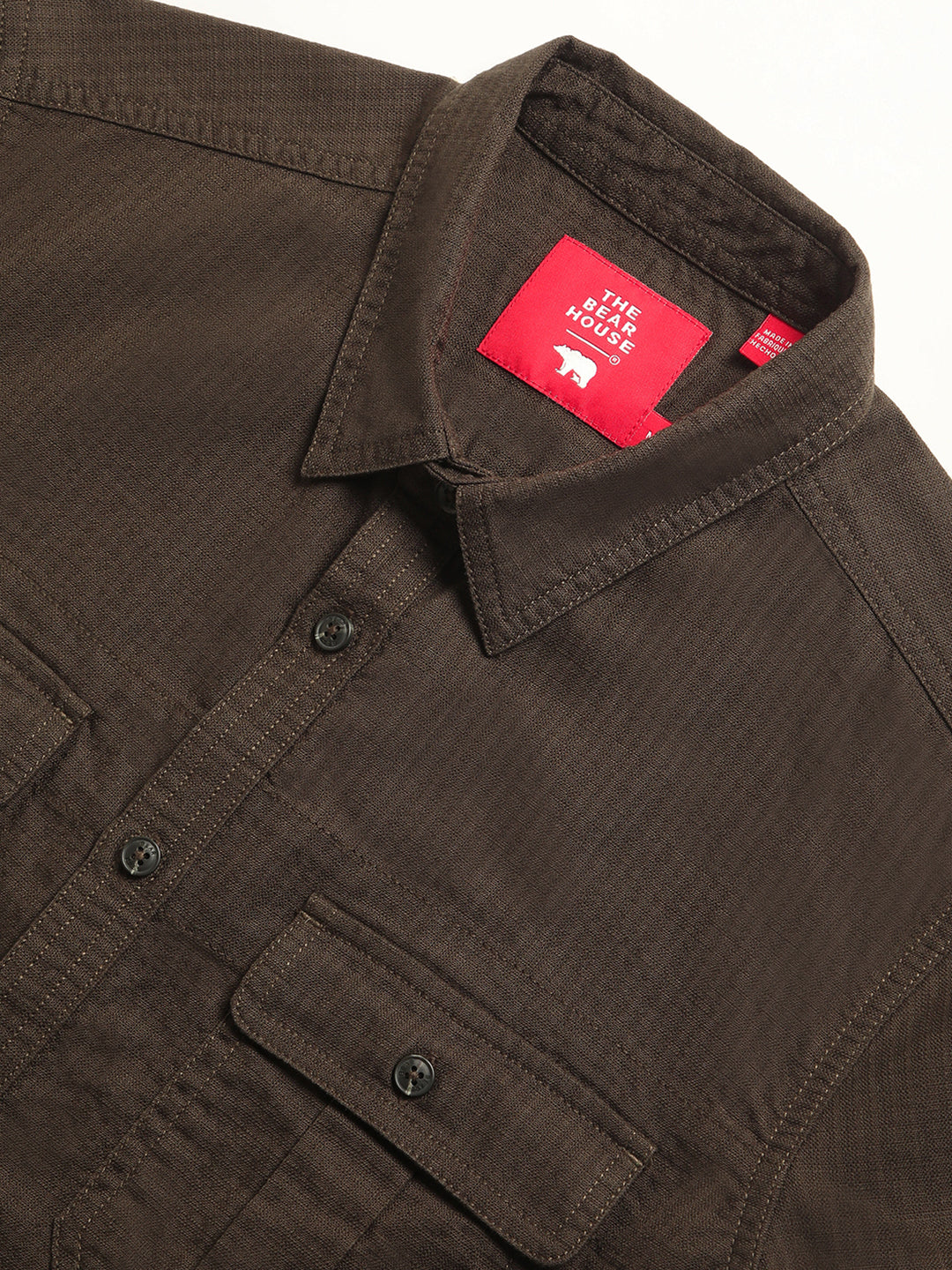 Men Olive Casual Shirt