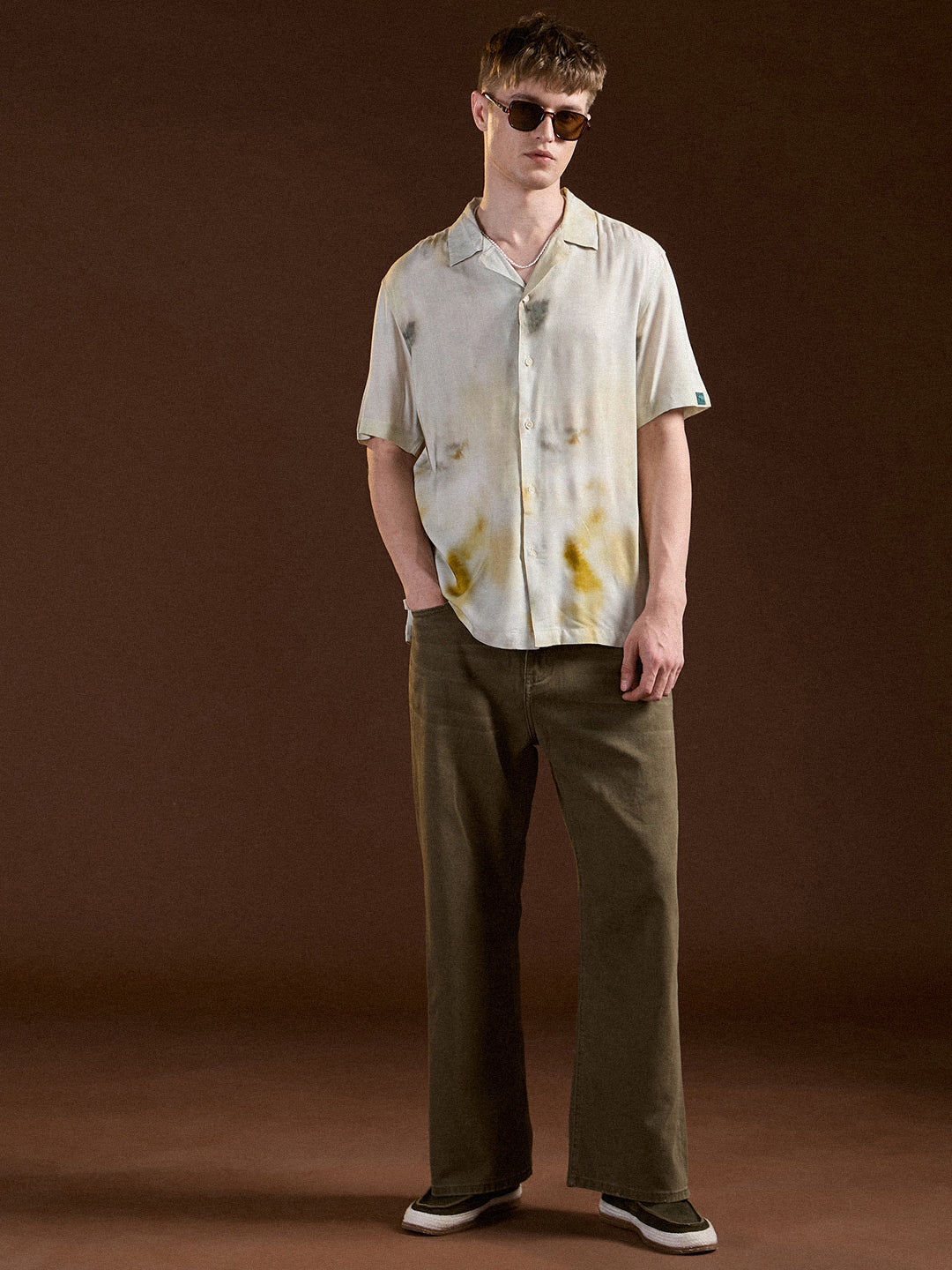 Men Multi-Color Abstract Print Regular Fit Casual Shirt