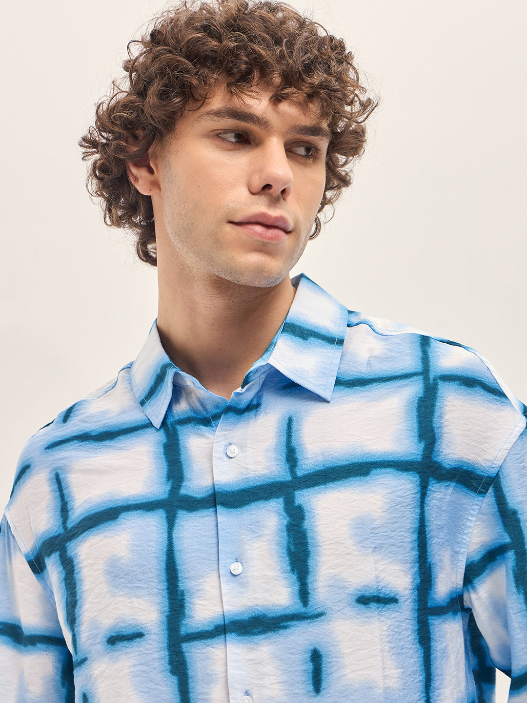 Men White Relax Fit Overshirt