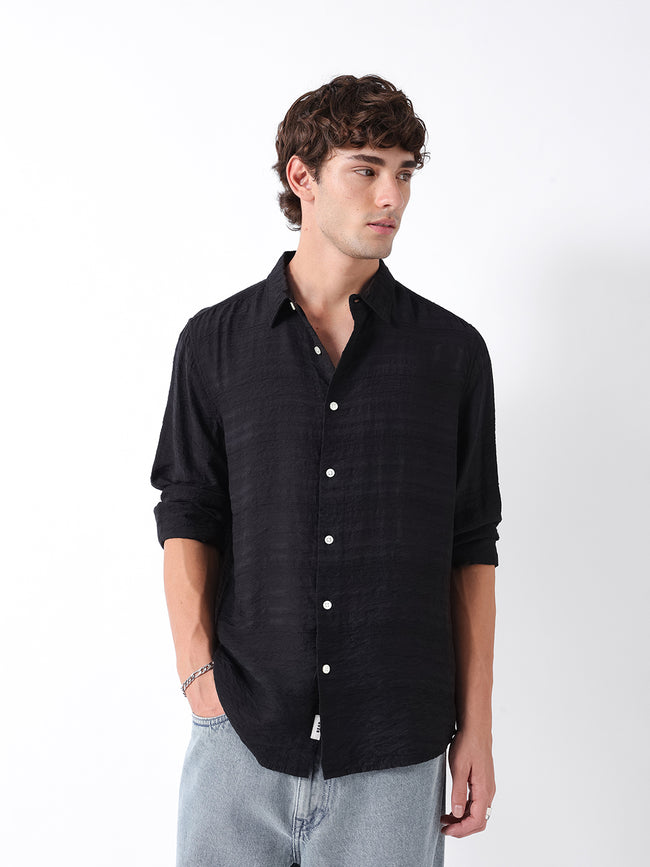 Men Black Casual Shirt