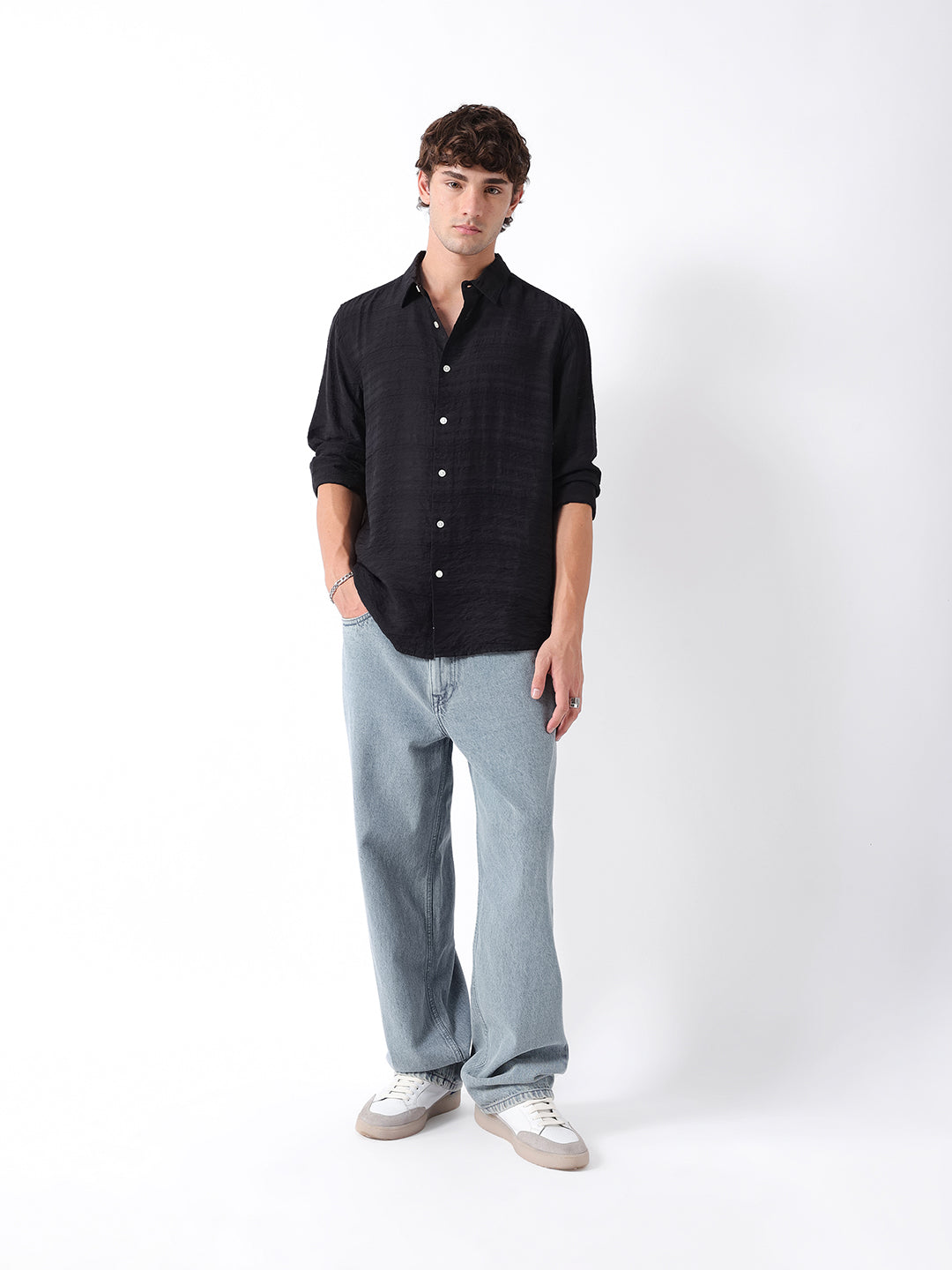 Men Black Casual Shirt