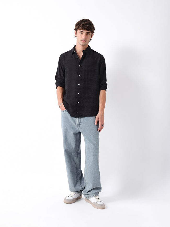 Men Black Casual Shirt