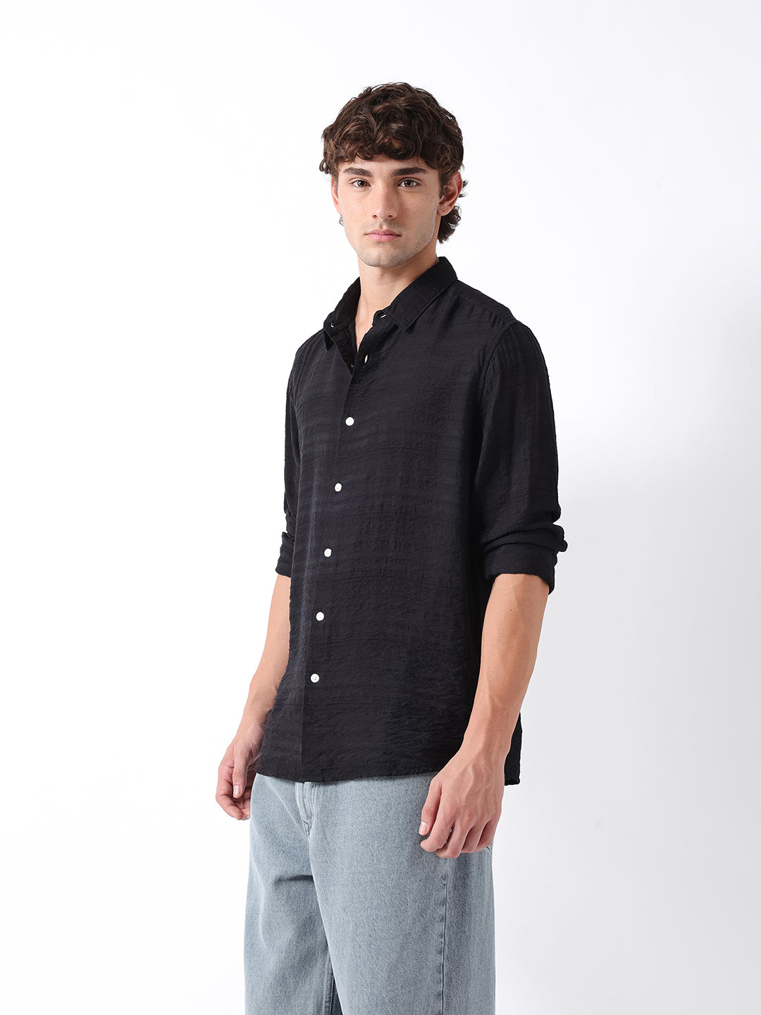 Men Black Casual Shirt