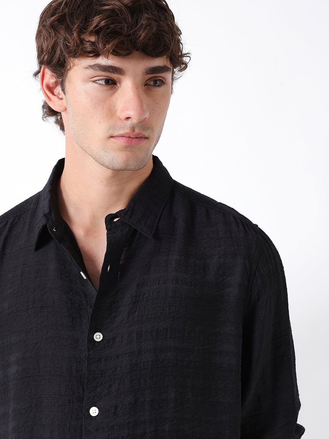 Men Black Casual Shirt