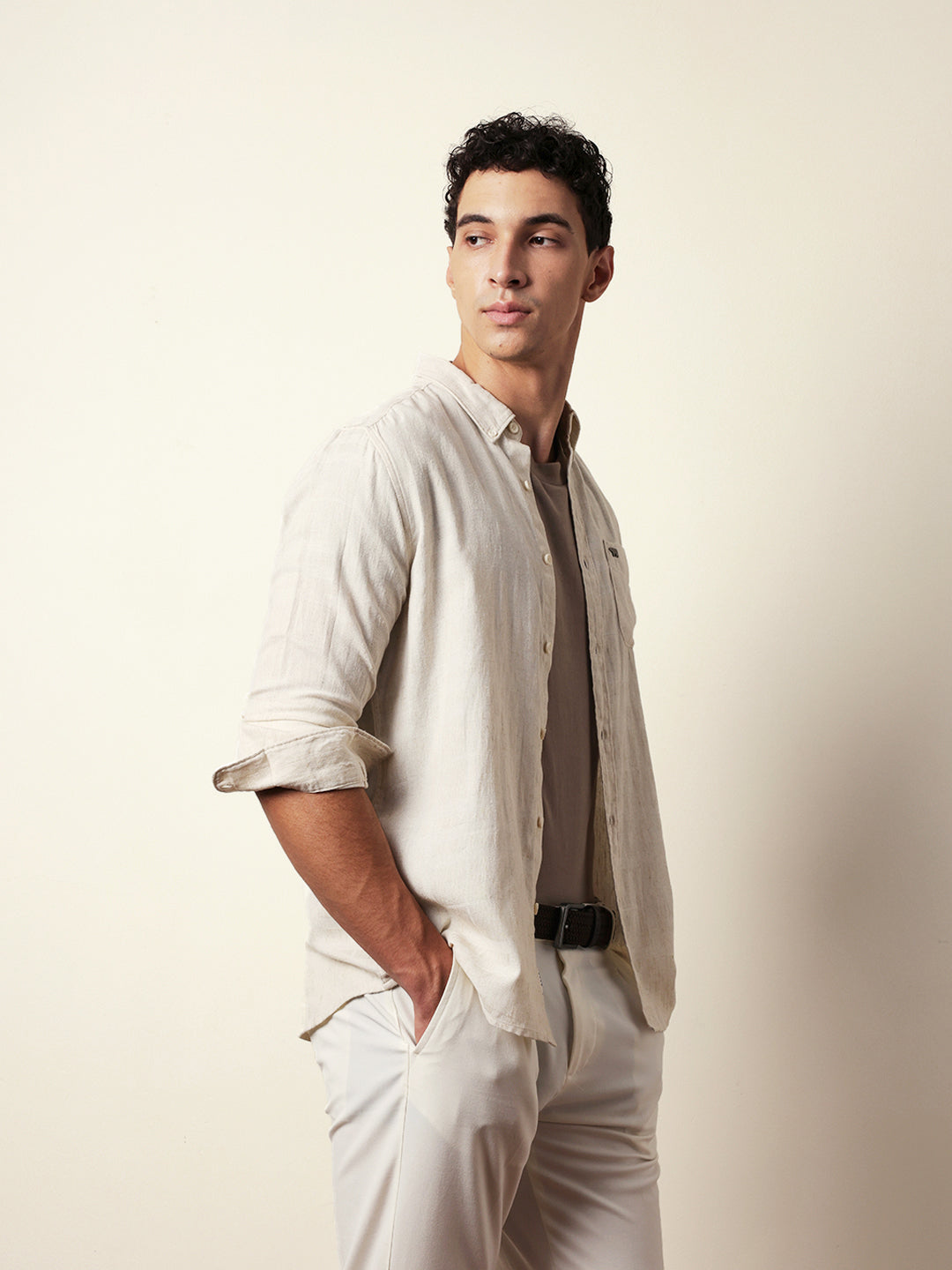 Men Modern Fit Casual Shirt