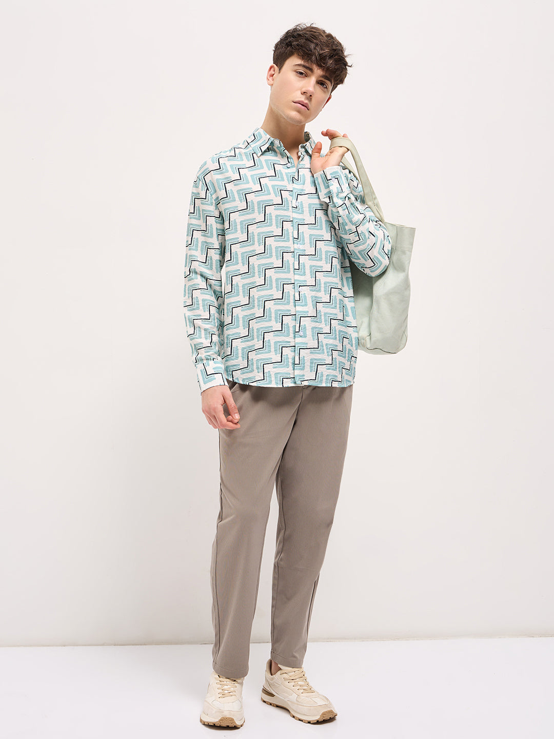Men Multi-Color Geometric print Relax Fit Overshirt