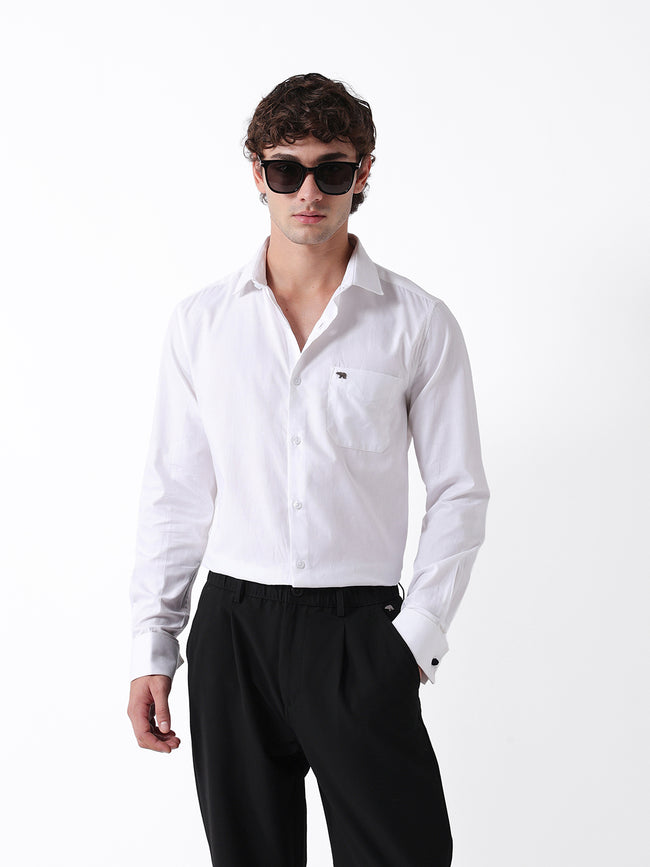 Men White Formal Shirt