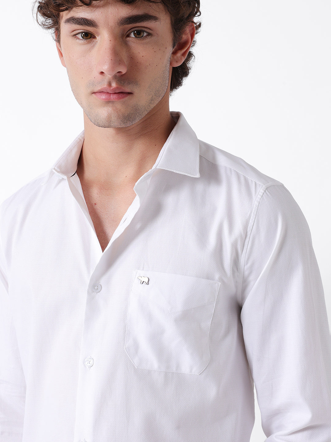 Men White Formal Shirt
