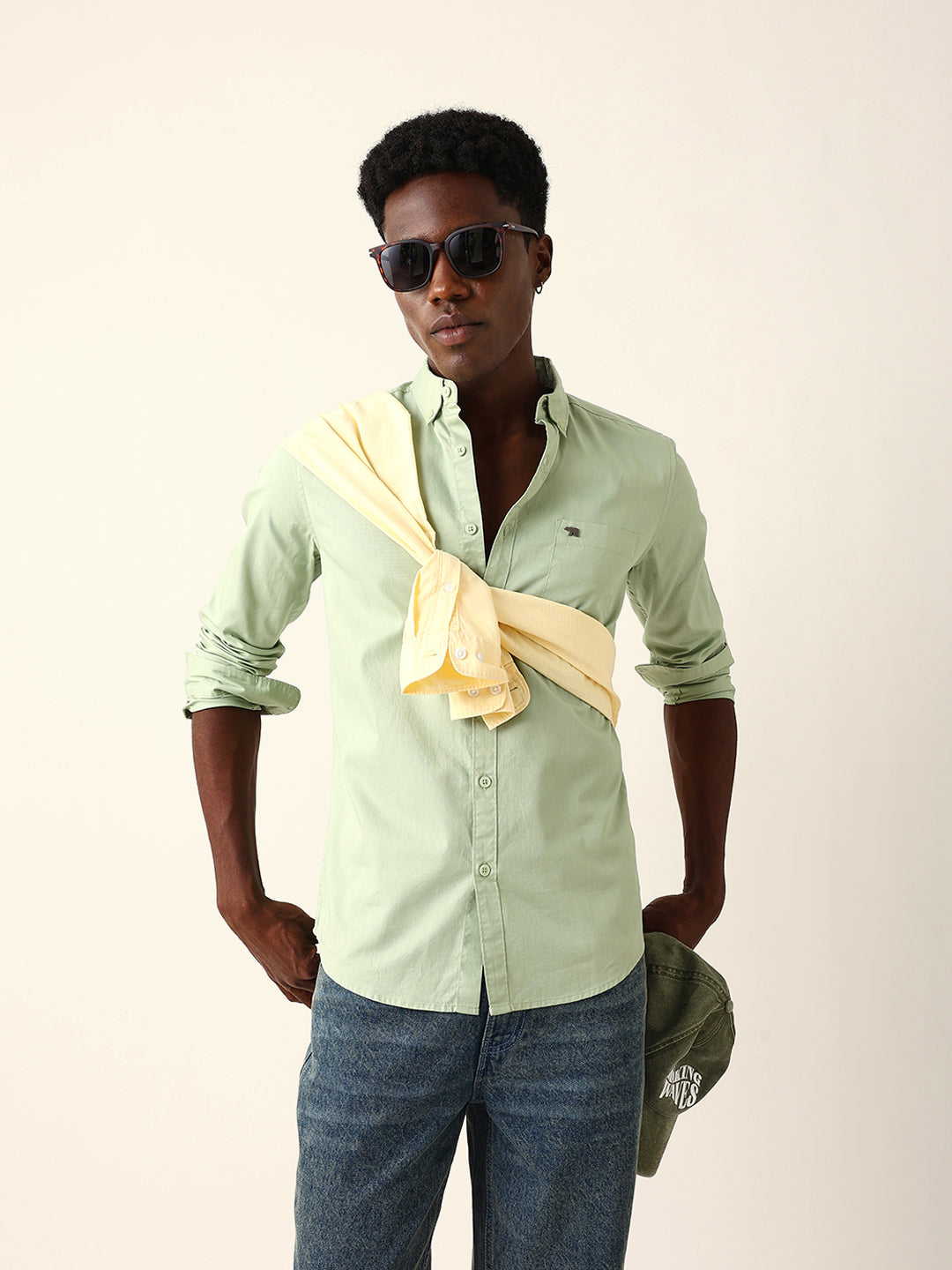 Men Green Casual Shirt