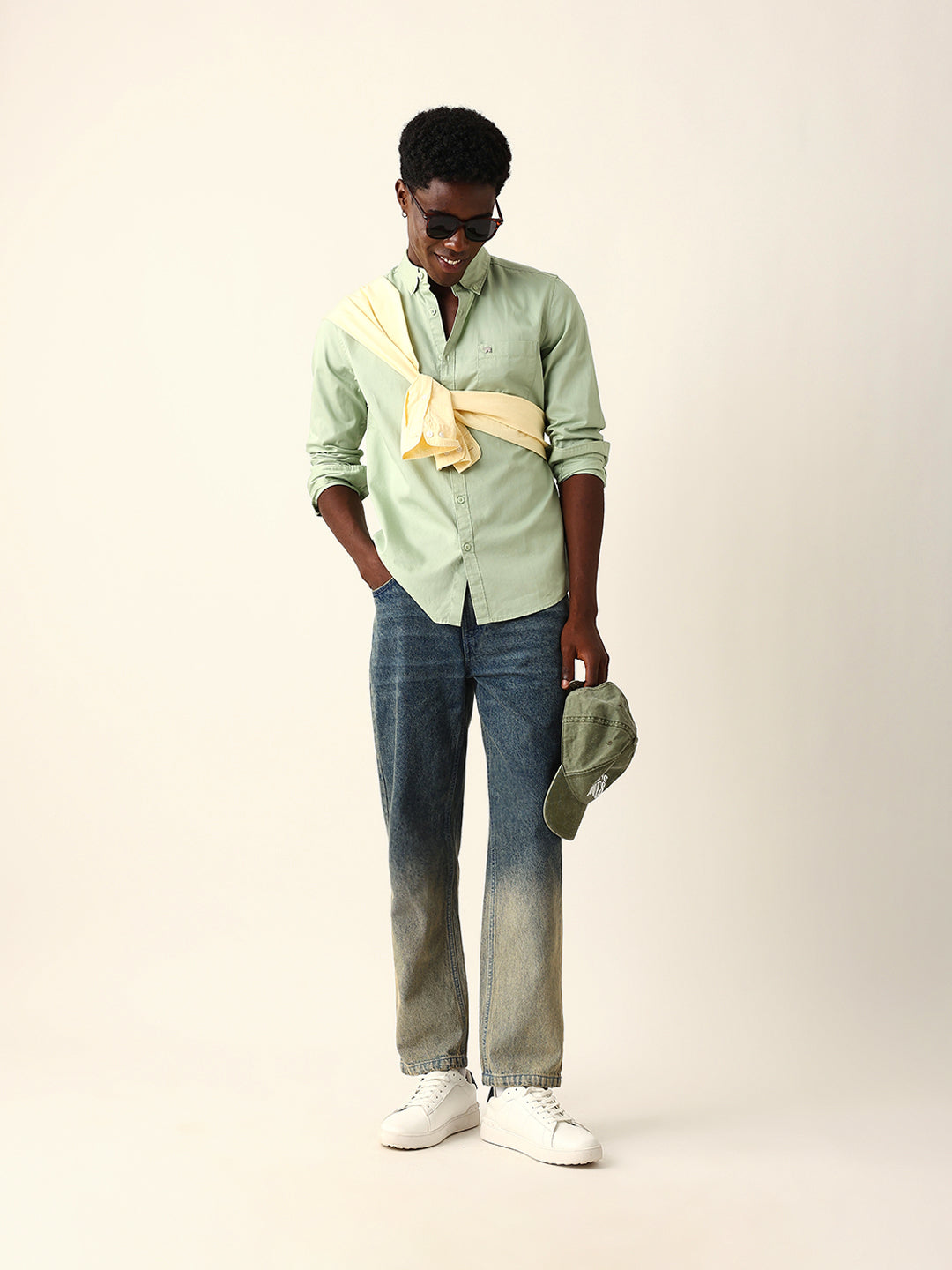 Men Green Casual Shirt