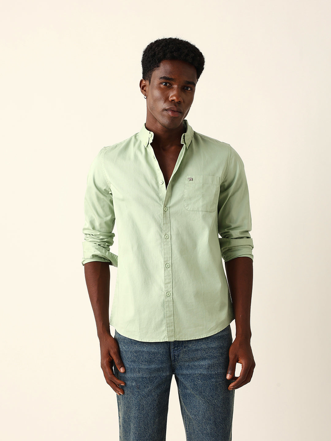 Men Green Casual Shirt