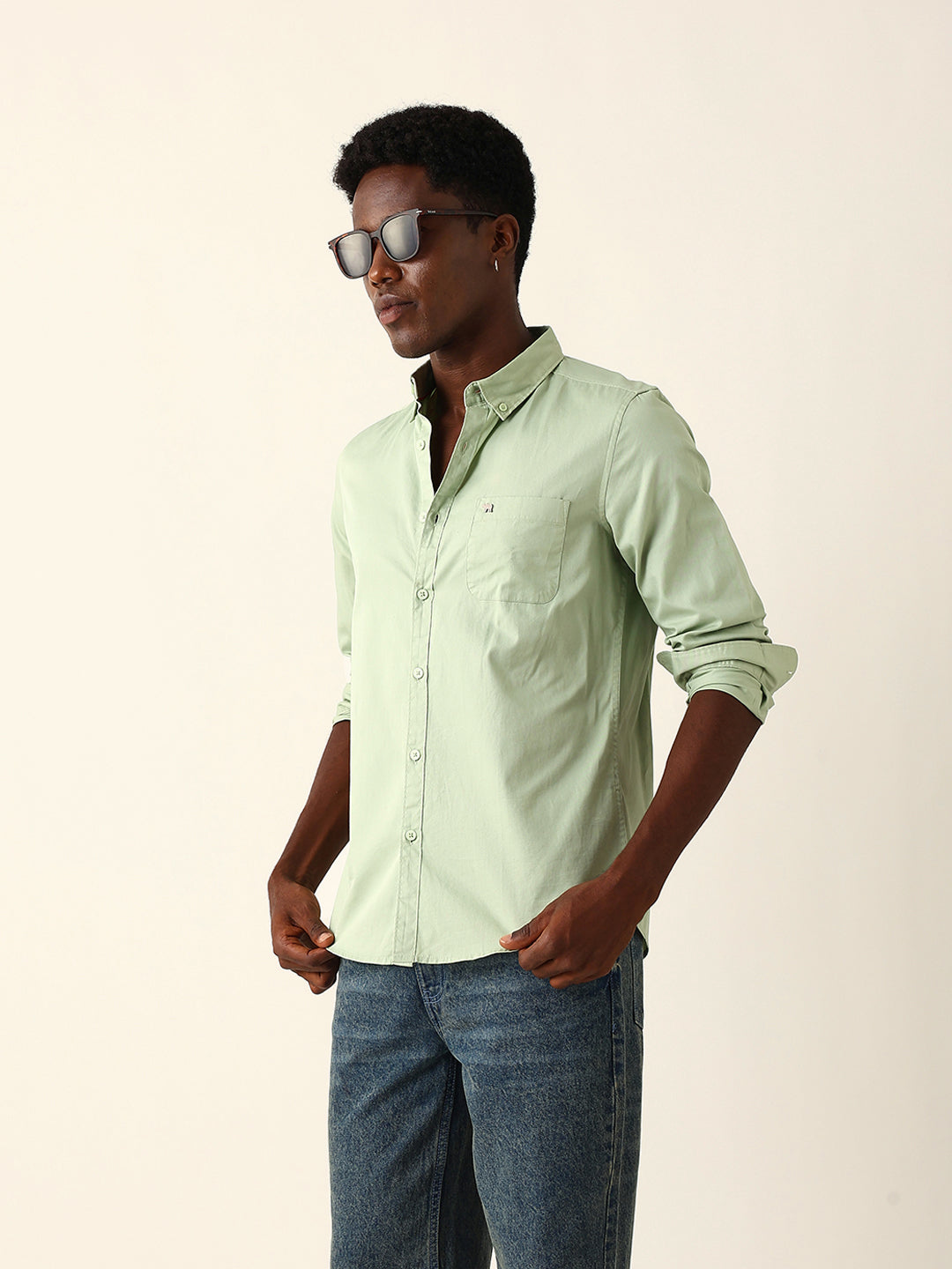 Men Green Casual Shirt