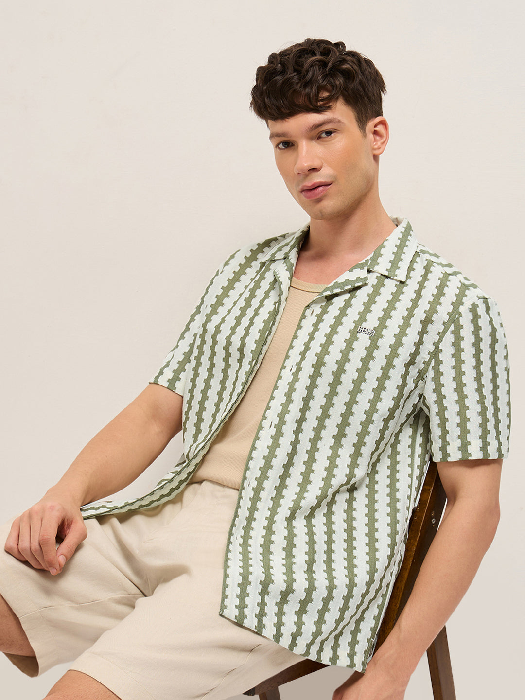 Men Green Casual Shirt