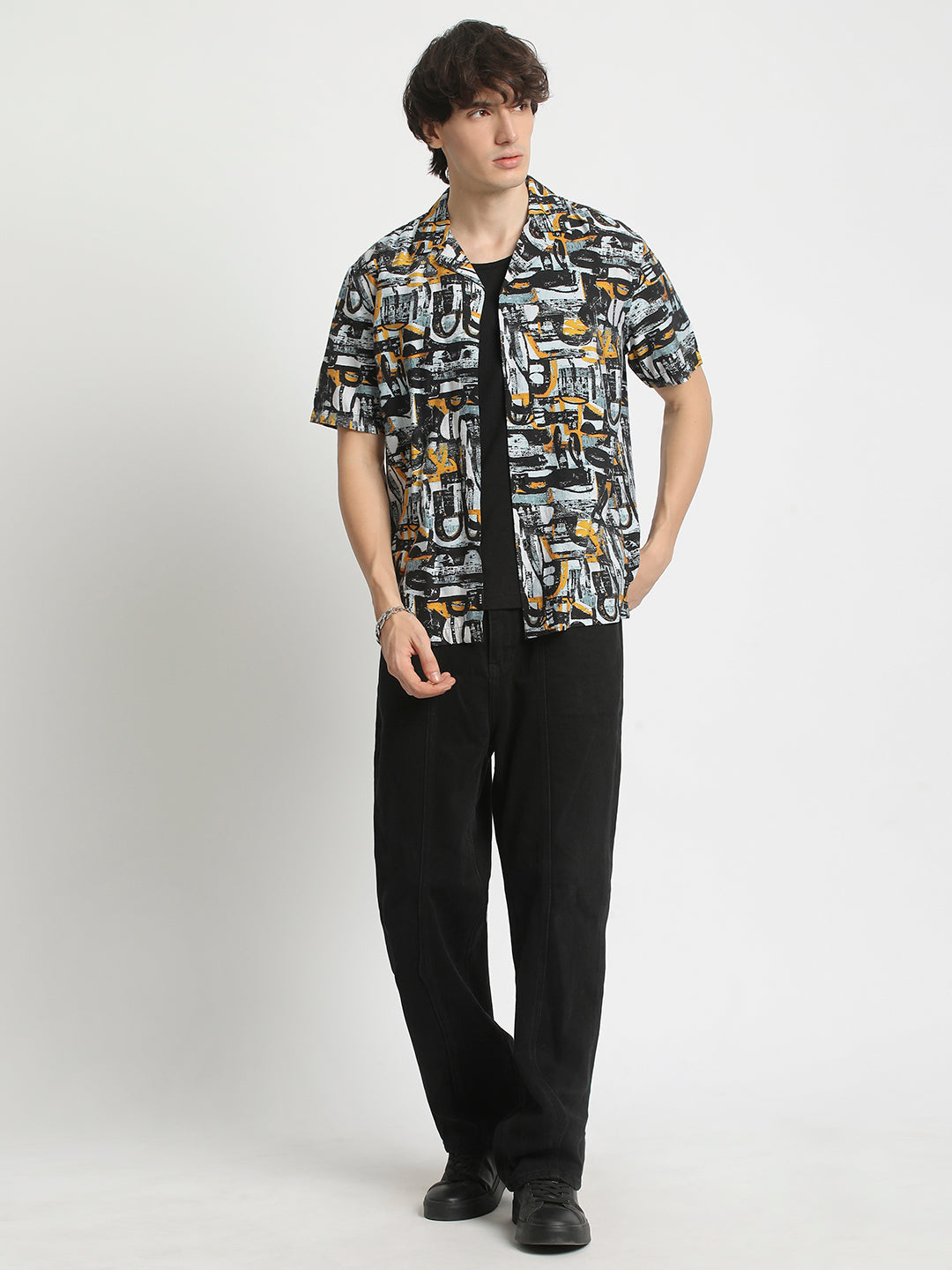 Men Multi-colour Printed Regular Fit Viscose Casual Shirt