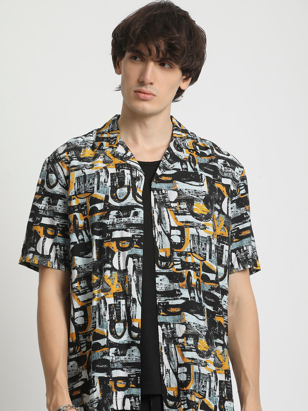 Men Multi-colour Printed Regular Fit Viscose Casual Shirt