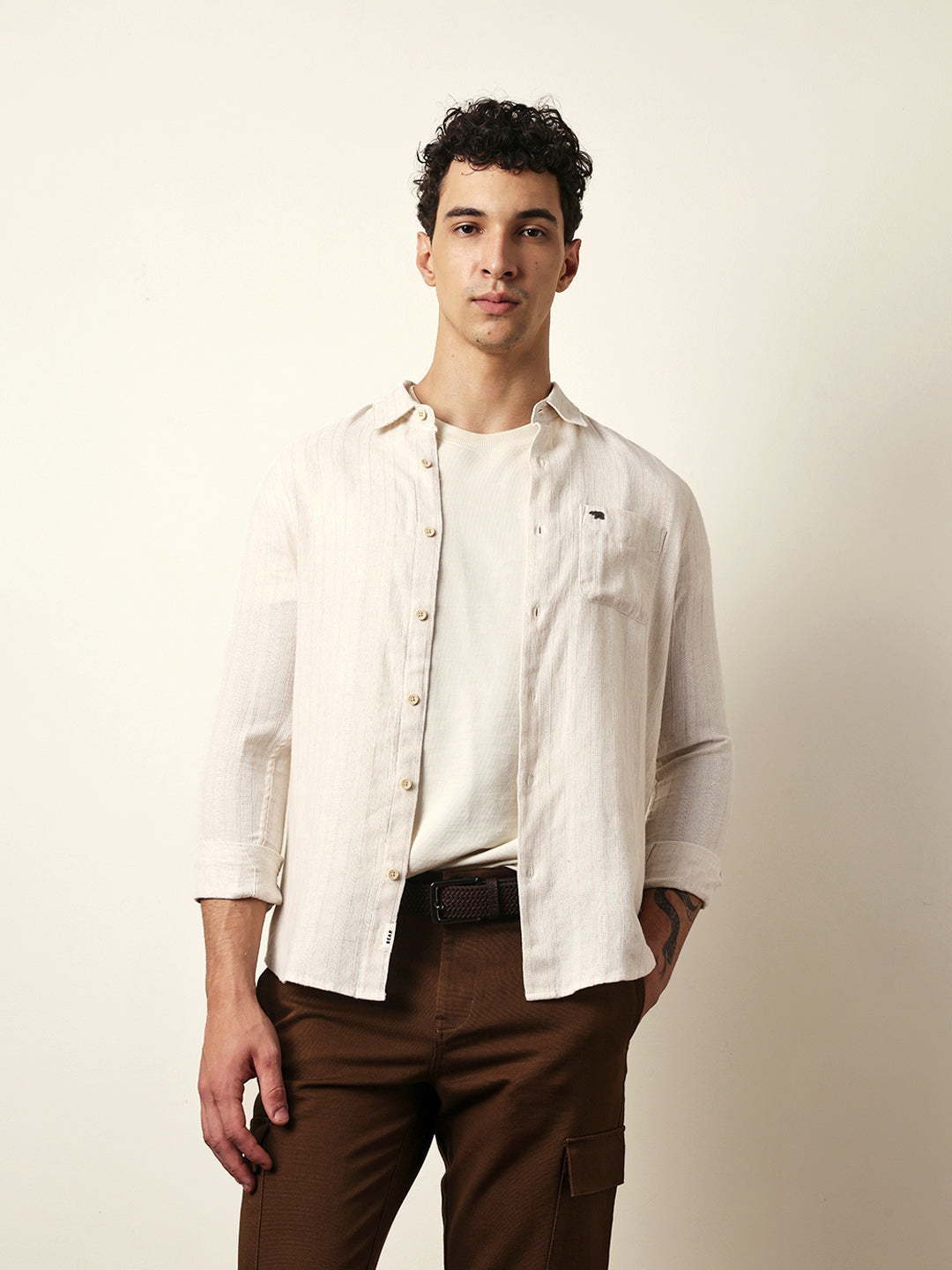 Men Modern Fit Casual Shirt