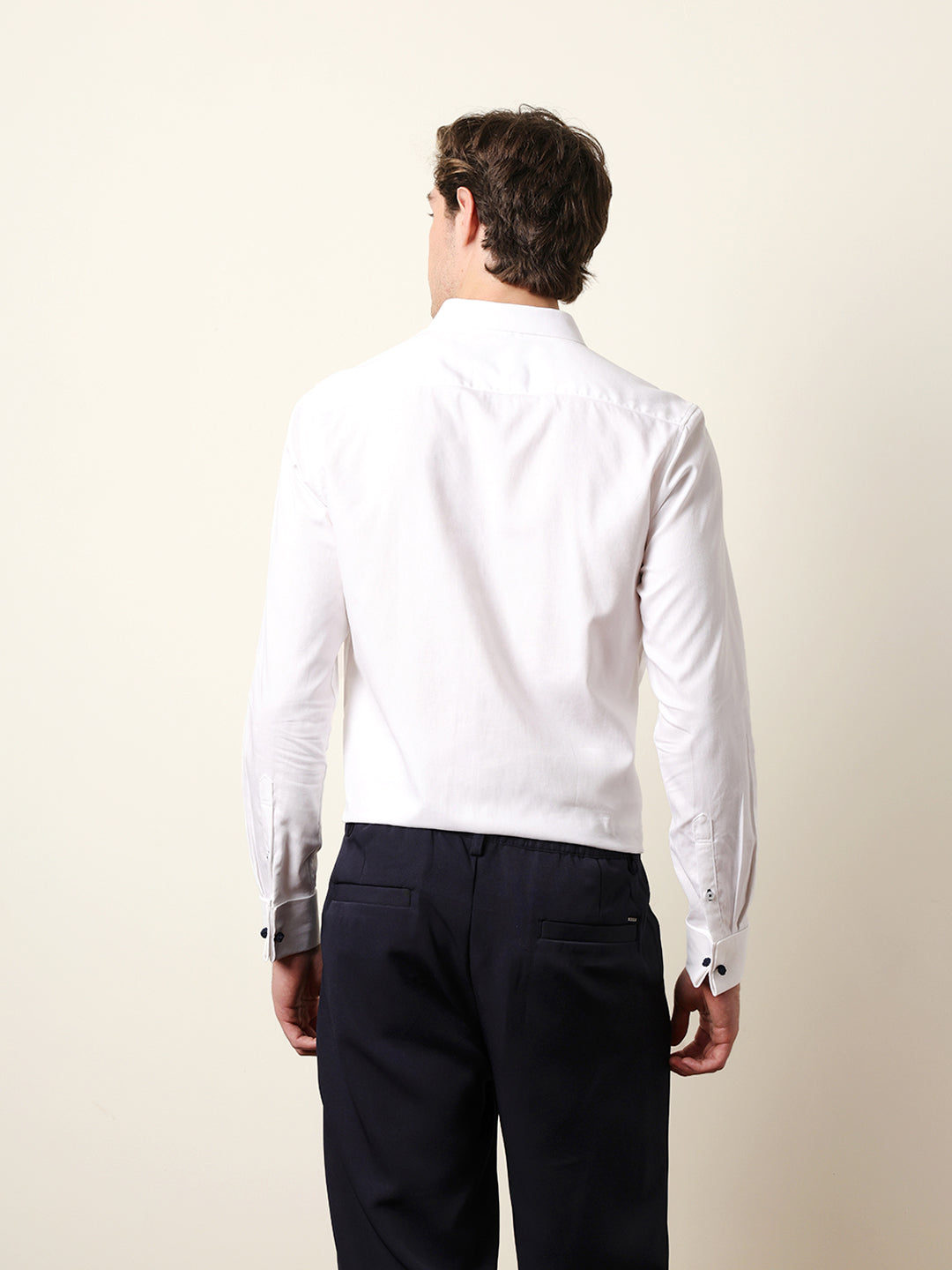 Men Solid Casual Full-Sleeve Shirt