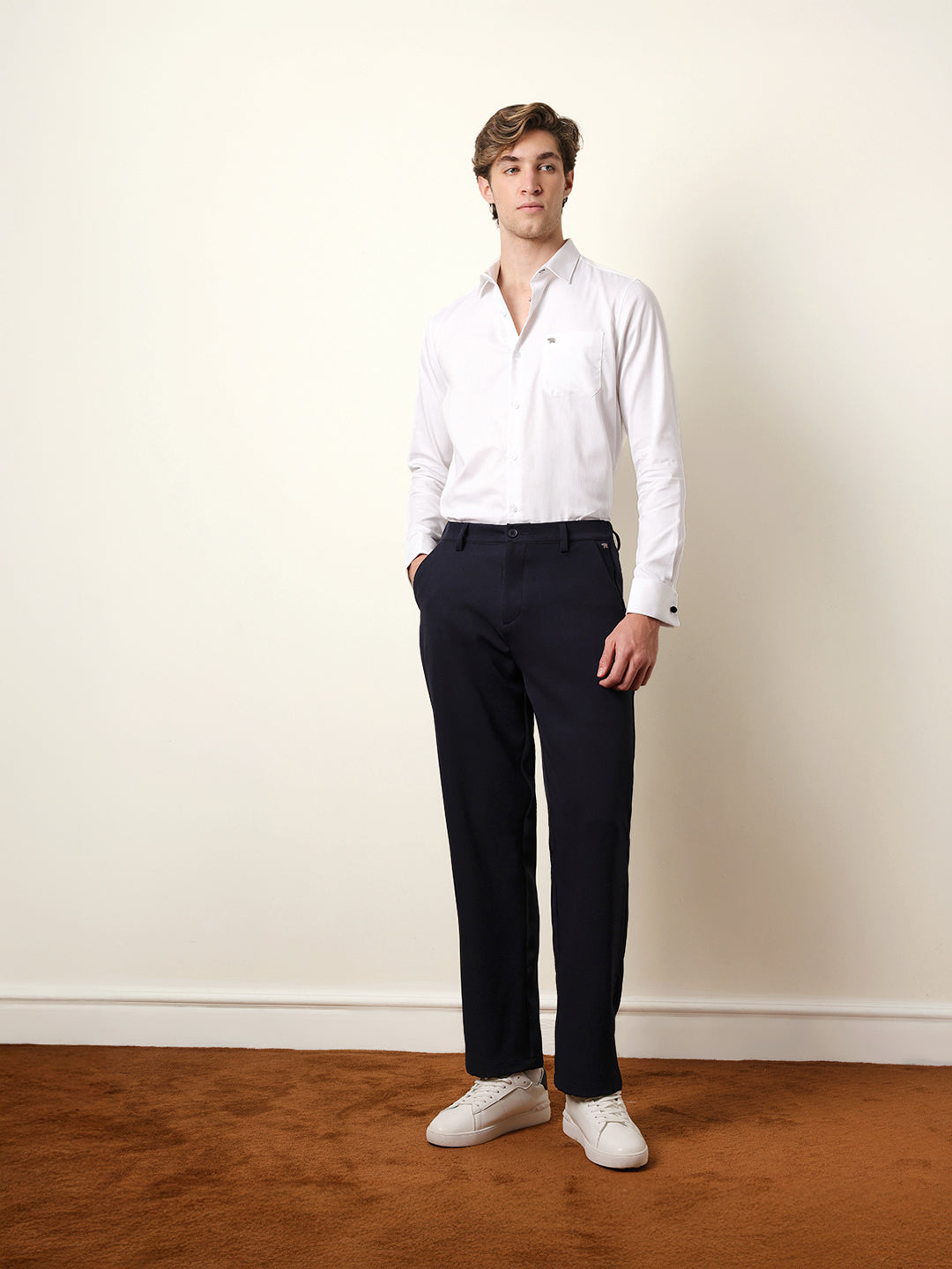 Men Solid Casual Full-Sleeve Shirt