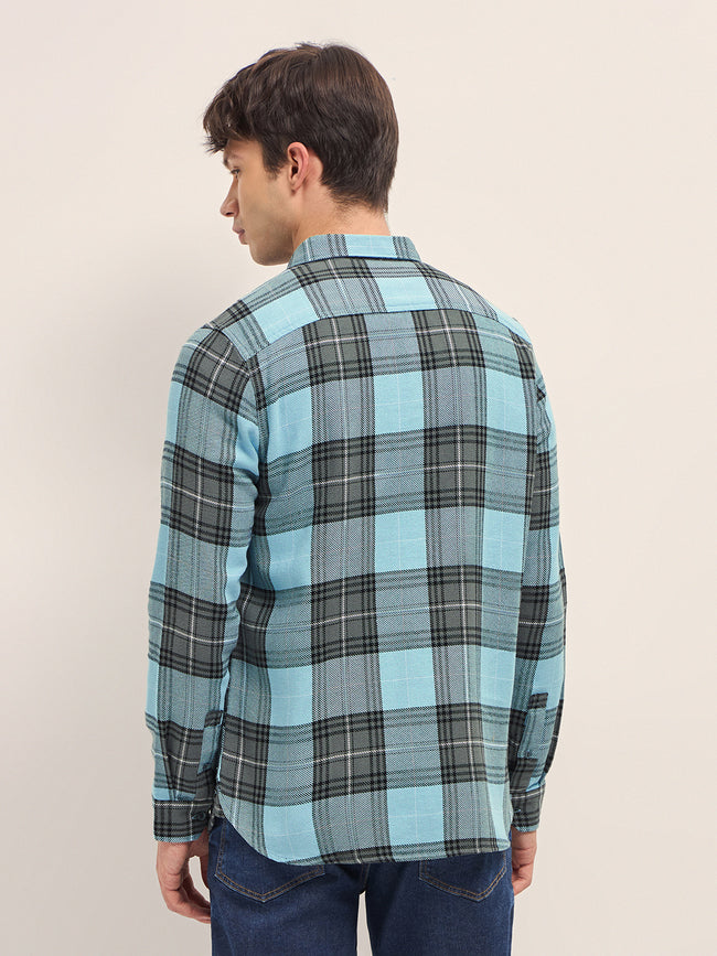 Men Cotton Checked Casual Shirt