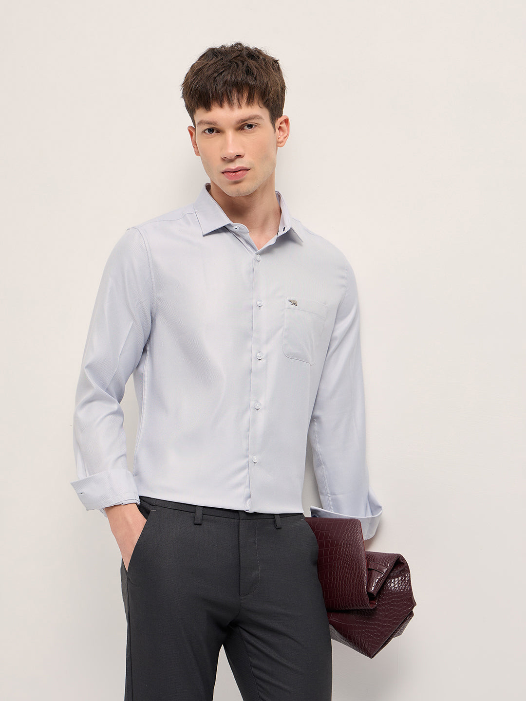 Men Grey Formal Shirt