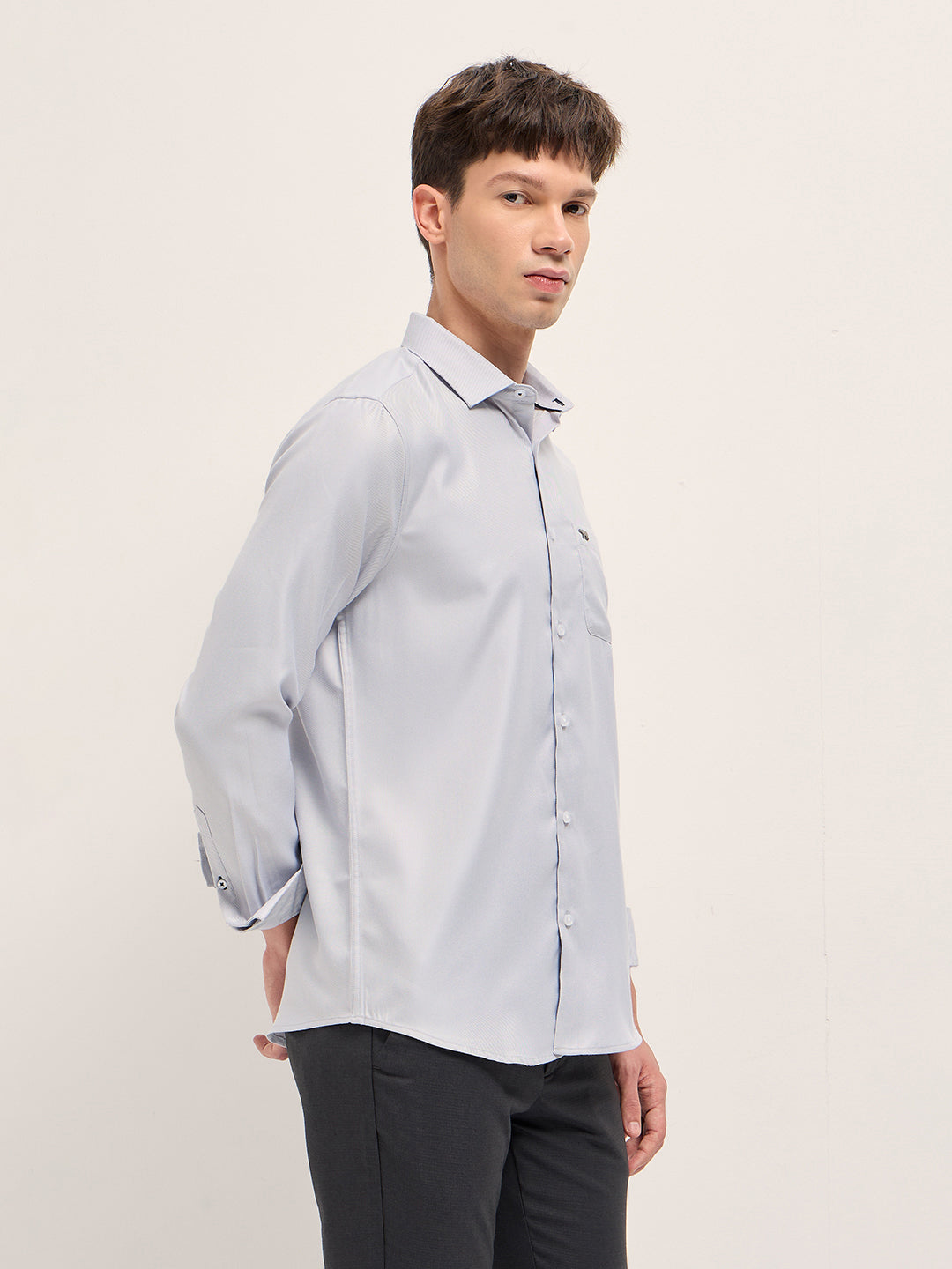 Men Grey Formal Shirt