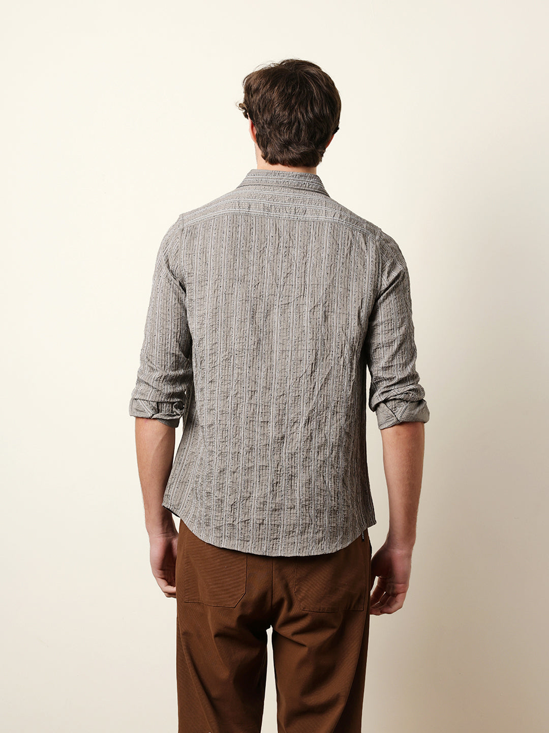 Men Striped Casual Full-Sleeve Shirt