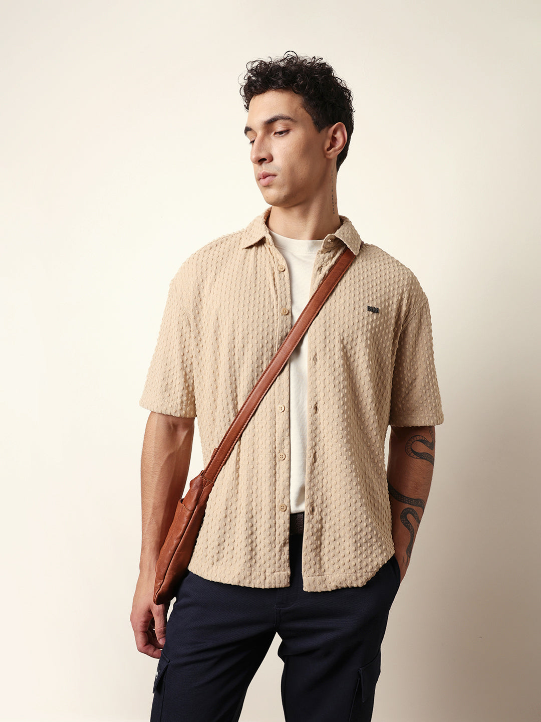 Men Modern Fit Casual Shirt