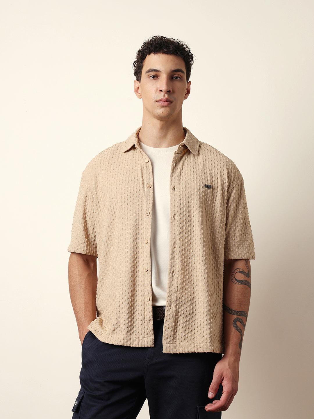 Men Modern Fit Casual Shirt