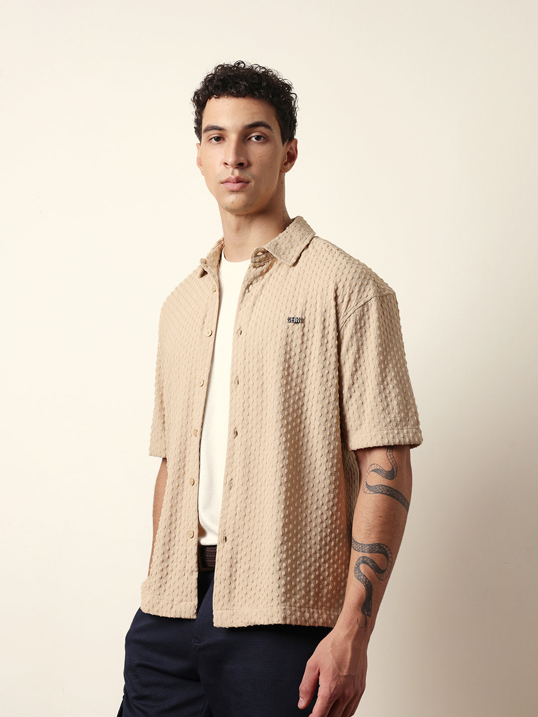 Men Modern Fit Casual Shirt