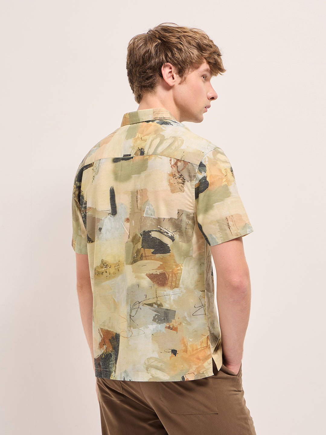 Men Multi-Color abstract artistic print Relax Fit Casual shirt
