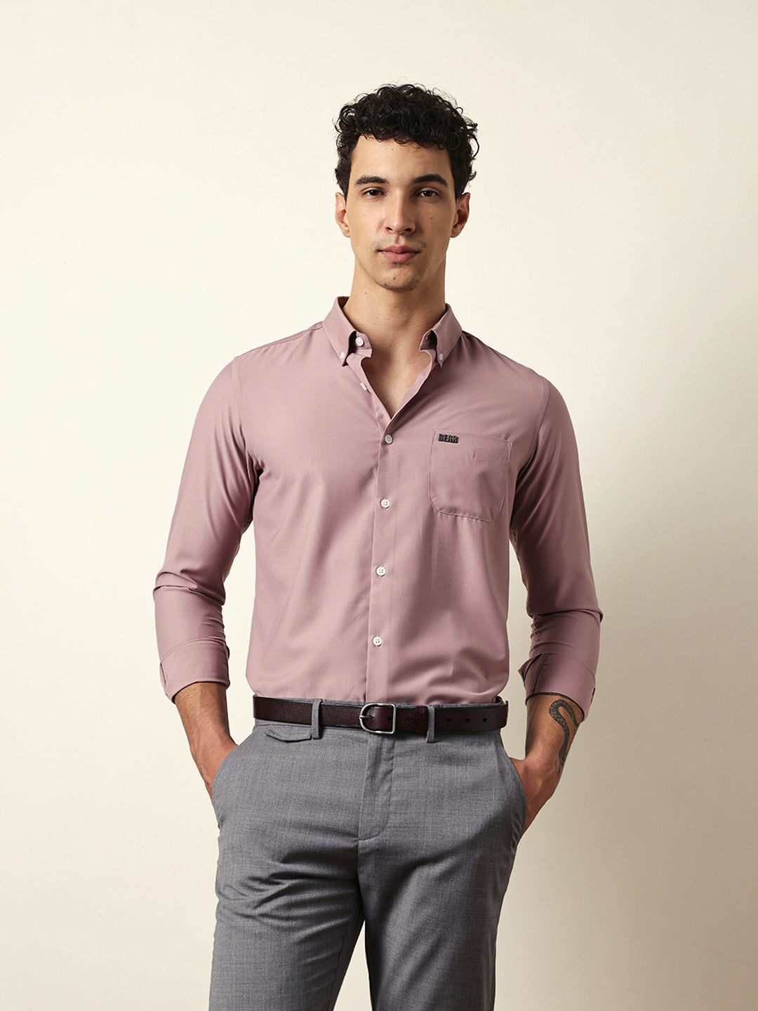 Men Modern Fit Casual Shirt