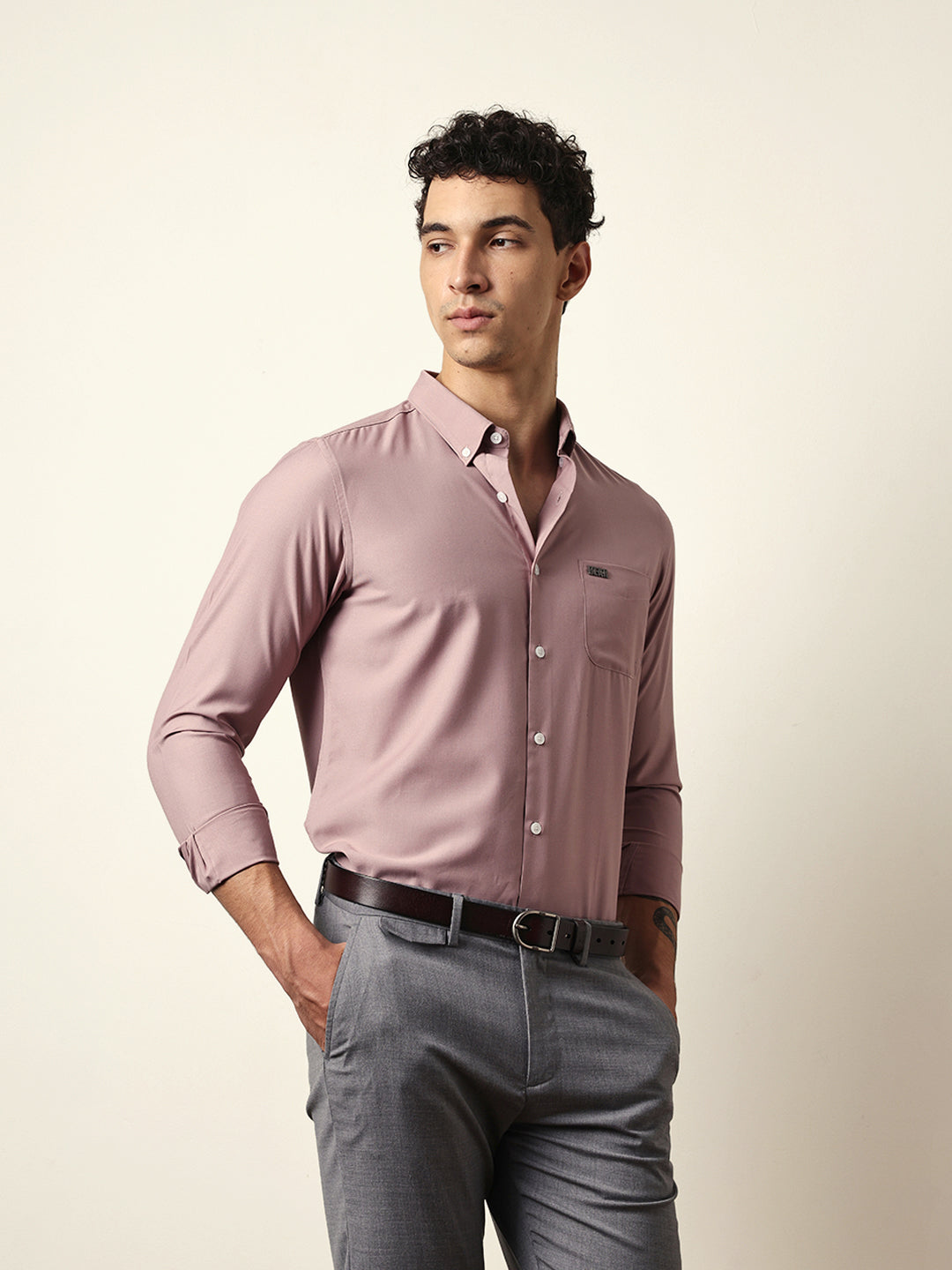 Men Modern Fit Casual Shirt