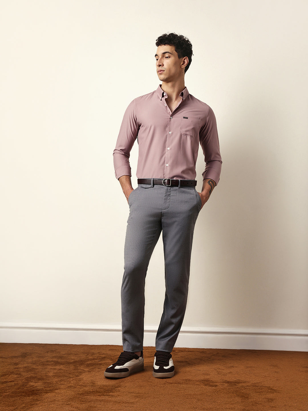Men Modern Fit Casual Shirt