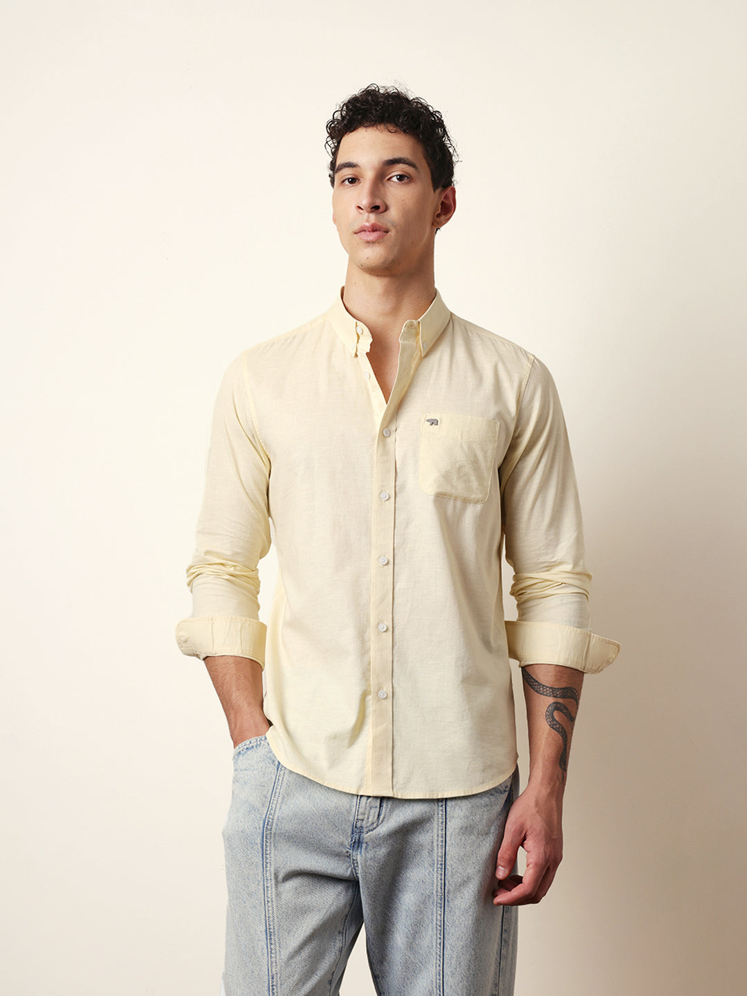 Men Modern Fit Casual Shirt